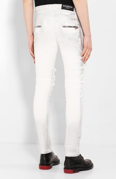 Джинсы BALMAIN белого цвета по цене 119500 руб., арт. TH05442/Z624, фото 4 Джинсы BALMAIN, арт. TH05442/Z624, фото 4