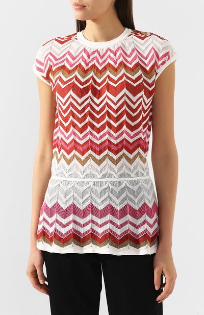Топ из смеси хлопка и вискозы M MISSONI разноцветного цвета по цене 41150 руб., арт. 2DN00011/2K0008, фото 3 Топ из смеси хлопка и вискозы M MISSONI, арт. 2DN00011/2K0008, фото 3
