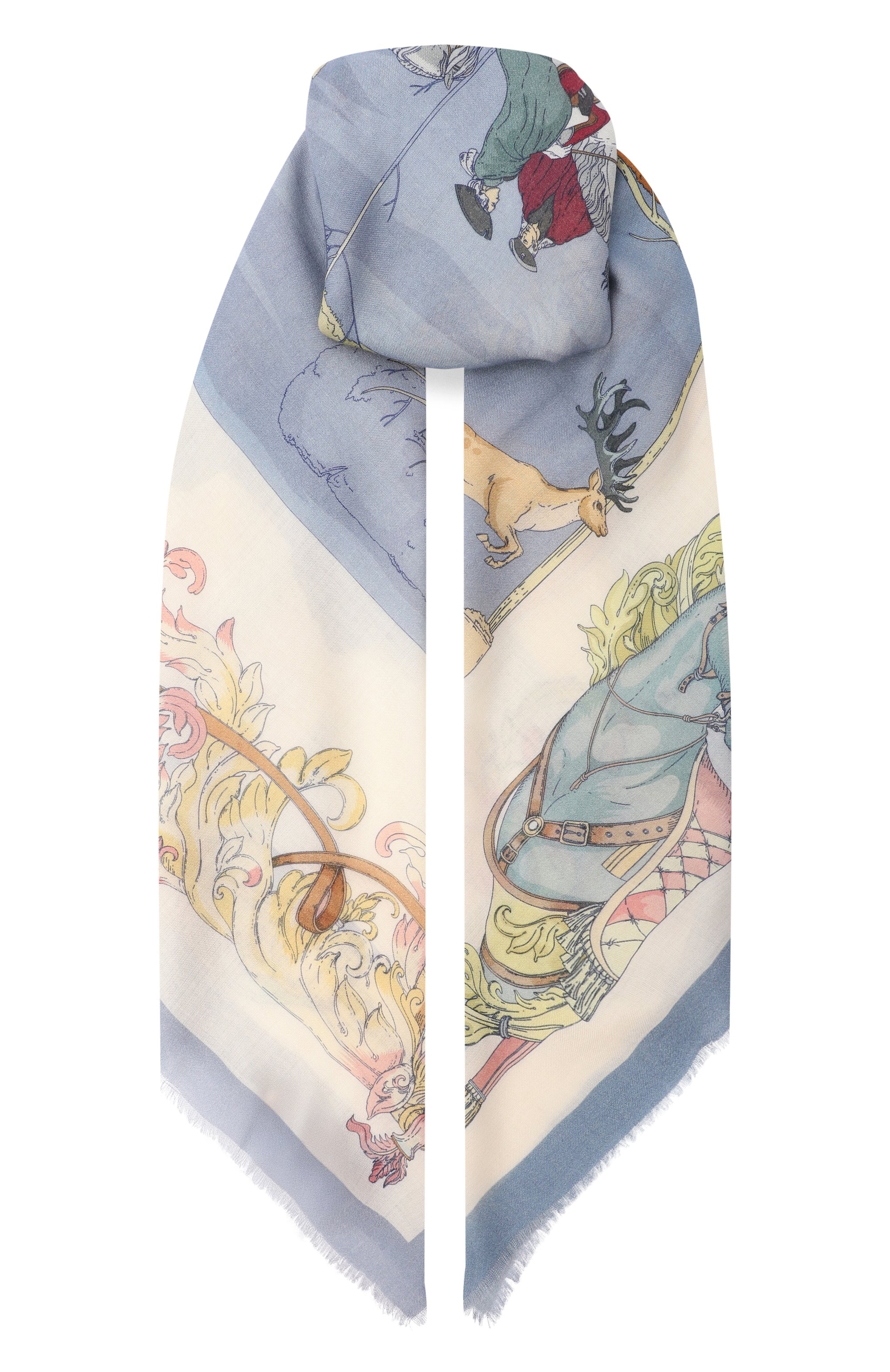 Шерстяная шаль царская охота GOURJI, арт. 91168939/61117, фото 1