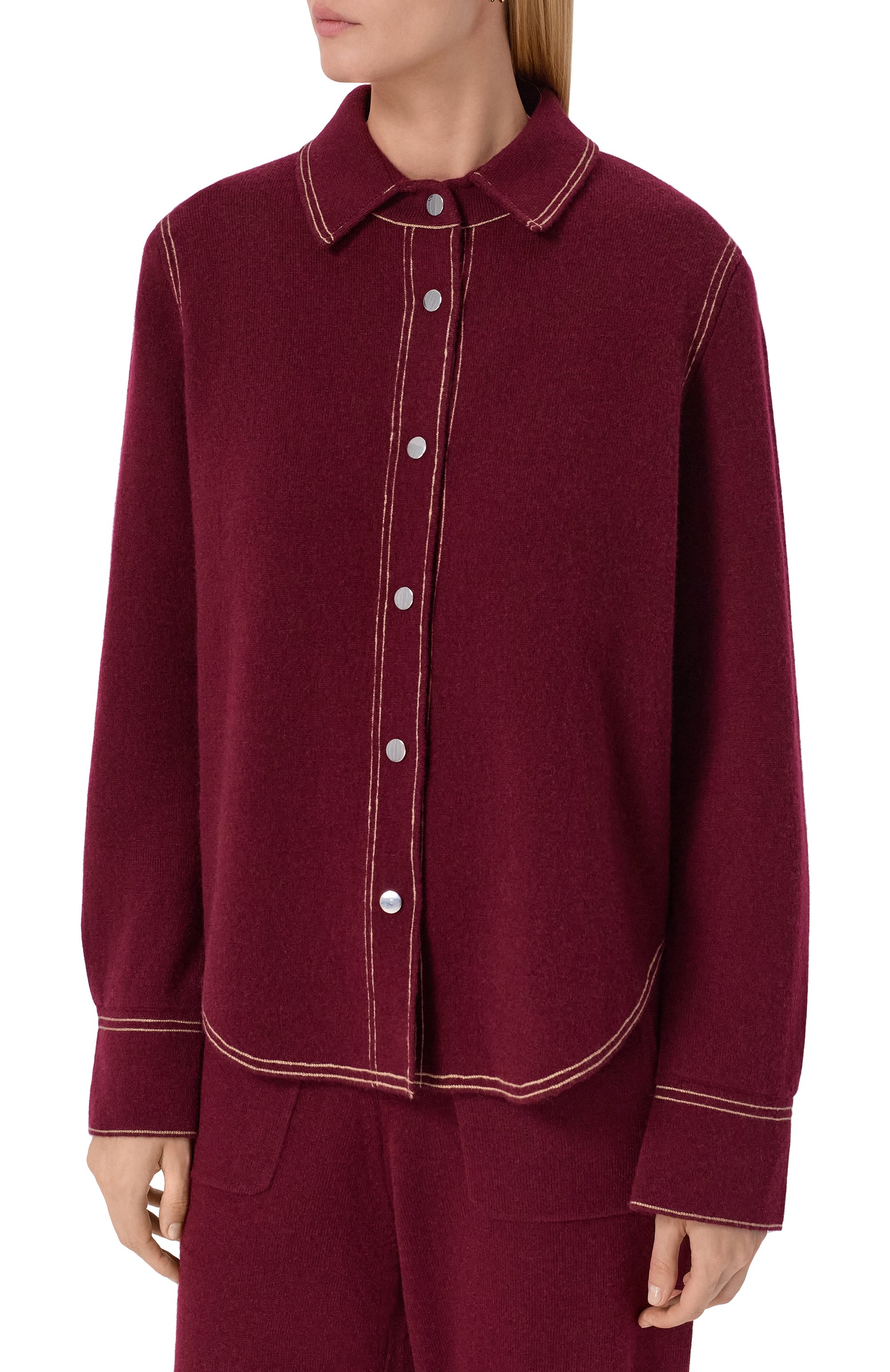 Рубашка из шерсти и кашемира ALLUDE, арт. 255/17711, фото 3