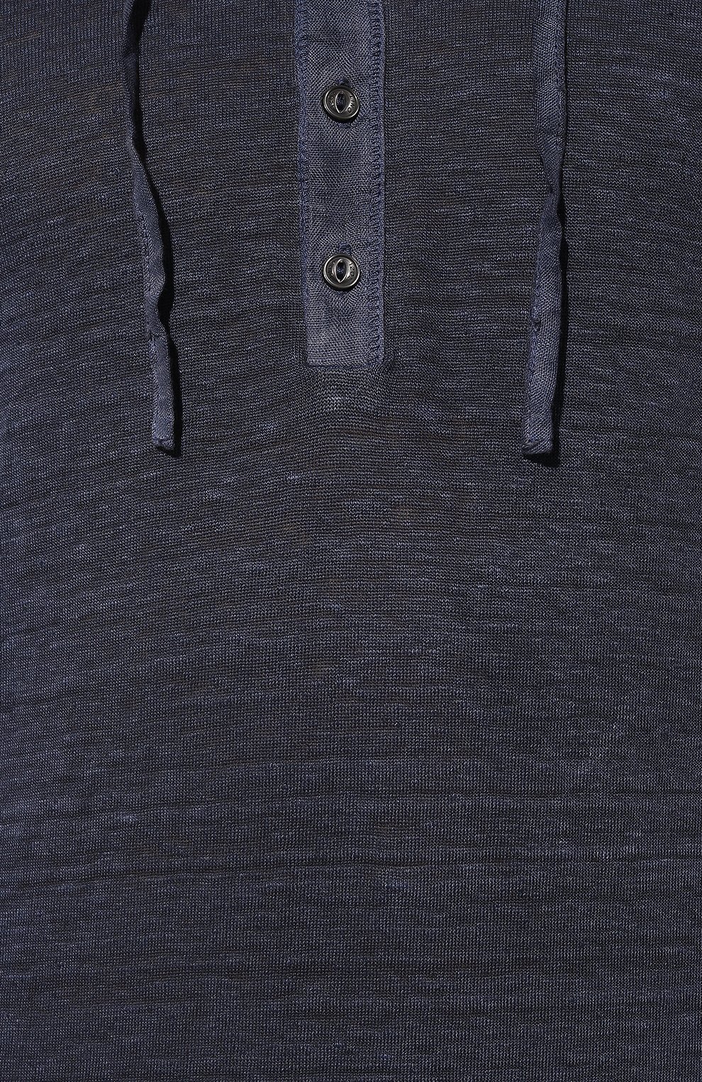 Льняной лонгслив-хенли 120% LINO темно-синего цвета по цене 26350 руб., арт. 31ALIM7553/000E908/S00, фото 5 Льняной лонгслив-хенли 120% LINO, арт. 31ALIM7553/000E908/S00, фото 5