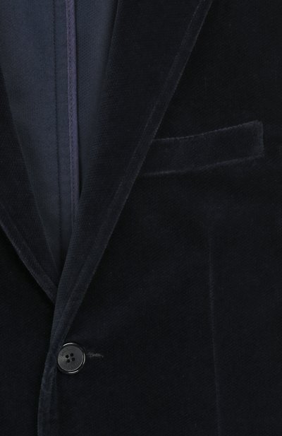 Хлопковый пиджак DAL LAGO темно-синего цвета по цене 28800 руб., арт. W004/8727/7-12, фото 3 Хлопковый пиджак DAL LAGO, арт. W004/8727/7-12, фото 3