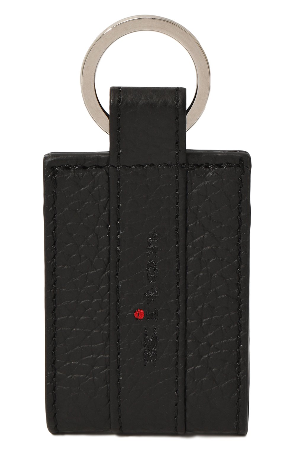 Кожаный брелок для ключей KITON черного цвета по цене 17300 руб., арт. UPEN014XB603003005, фото 1 Кожаный брелок для ключей KITON, арт. UPEN014XB603003005, фото 1