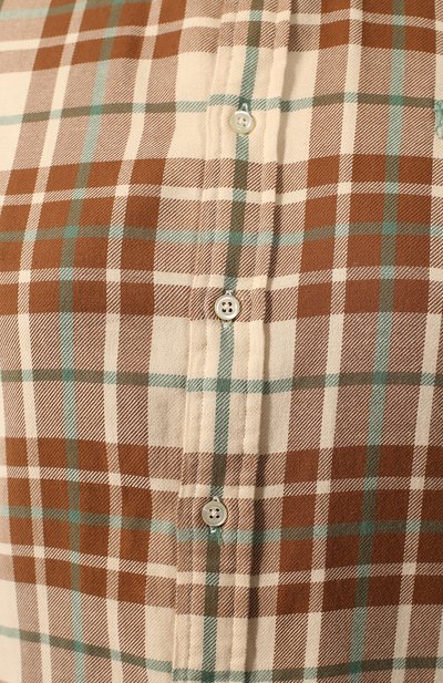 Хлопковая рубашка POLO RALPH LAUREN коричневого цвета по цене 9950 руб., арт. 211780682, фото 5 Хлопковая рубашка POLO RALPH LAUREN, арт. 211780682, фото 5