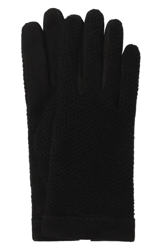 Комбинированные перчатки Kiton D58909K0540F01 Чёрный D58909K0540F01