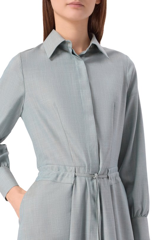 Платье из шерсти и кашемира Kiton D58334K0907G Зелёный  D58334K0907G Фото 4