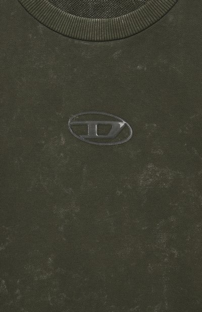 Хлопковый свитшот DIESEL хаки цвета по цене 16950 руб., арт. J02393/KYAZ4, фото 3 Хлопковый свитшот DIESEL, арт. J02393/KYAZ4, фото 3