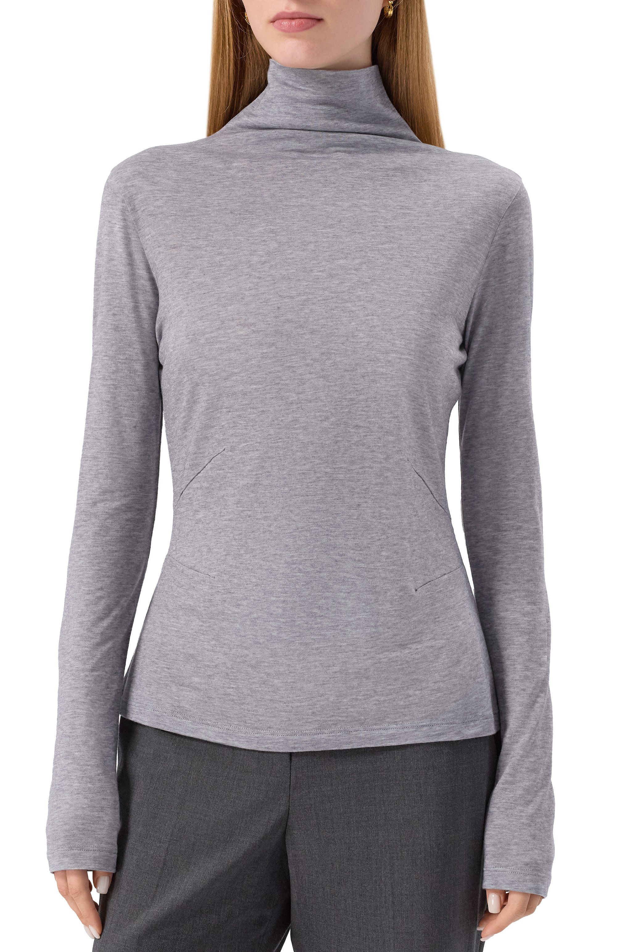 Водолазка из лиоцелла и шерсти BOSS, арт. 50550639, фото 3