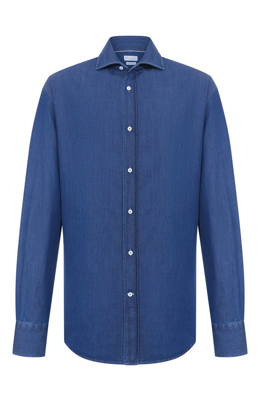 Джинсовая рубашка Brunello Cucinelli MR6831718 Синий MR6831718