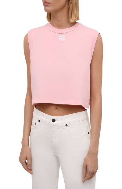 Хлопковый топ ALEXANDERWANG.T светло-розового цвета по цене 6645 руб., арт. 4CC3211257, фото 3 Хлопковый топ ALEXANDERWANG.T, арт. 4CC3211257, фото 3