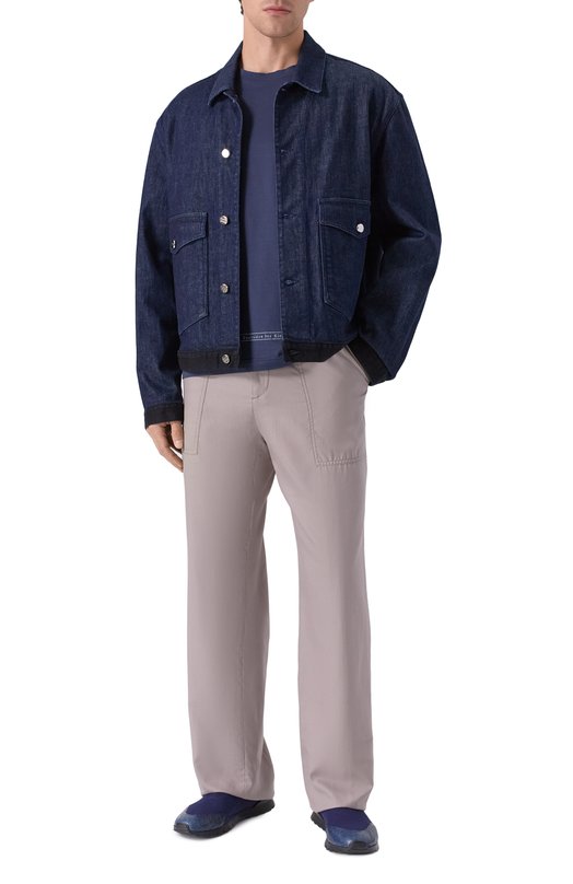 Хлопковая футболка Kiton UMK0824K326 Синий  UMK0824K326 Фото 2