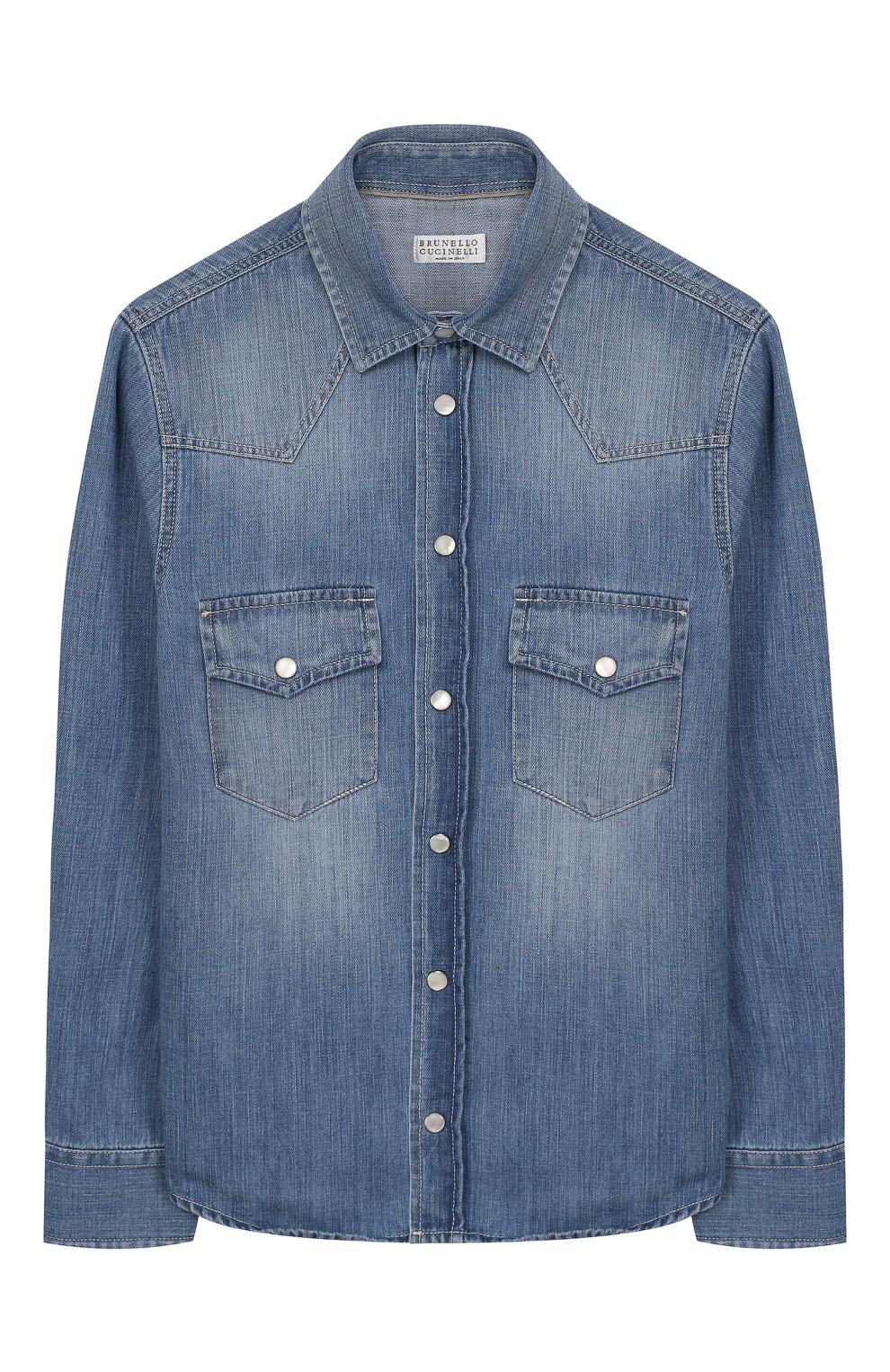 Хлопковая рубашка BRUNELLO CUCINELLI, арт. BE6454078B, фото 1