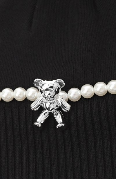 Шапка MONNALISA черного цвета по цене 15200 руб., арт. 17F009, фото 3 Шапка MONNALISA, арт. 17F009, фото 3