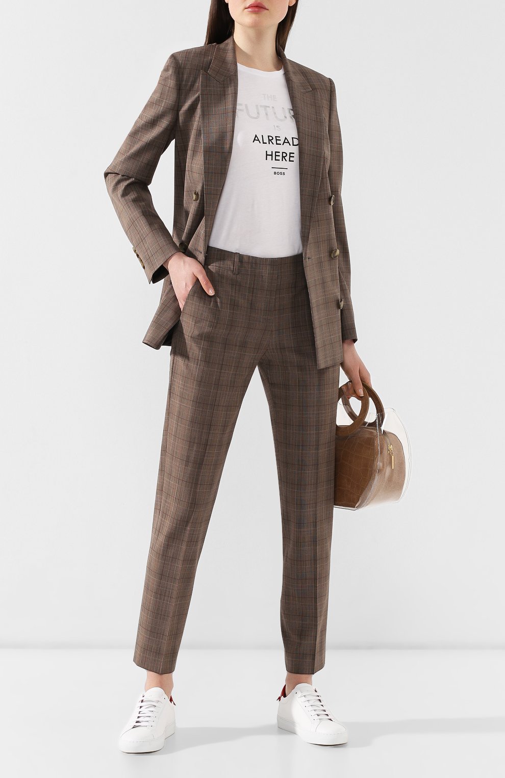 Брюки в клетку BOSS, арт. 50412176, фото 2