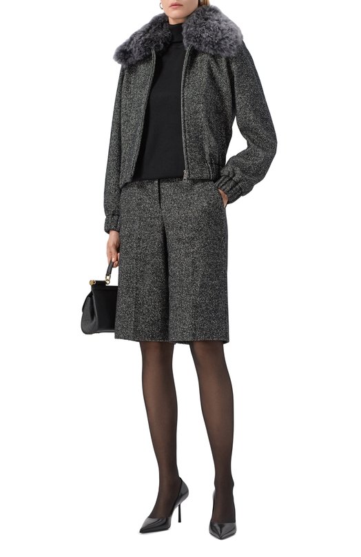 Шерстяная куртка Dolce & Gabbana F9S93T/FCBAJ Серый  F9S93T/FCBAJ Фото 2