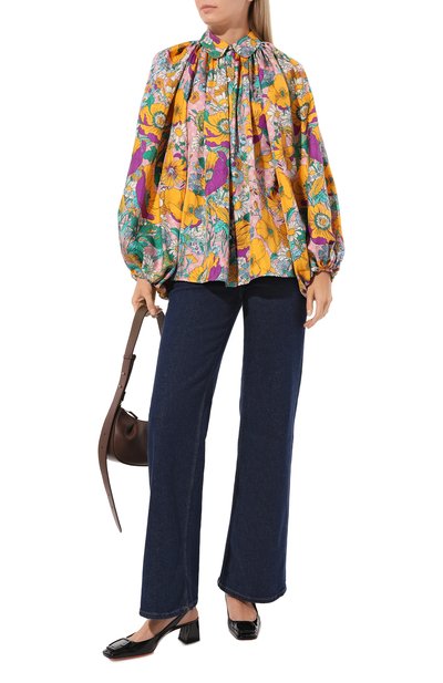 Шелковая блузка the north face x gucci GUCCI, арт. 671141 ZAHQ6, фото 2