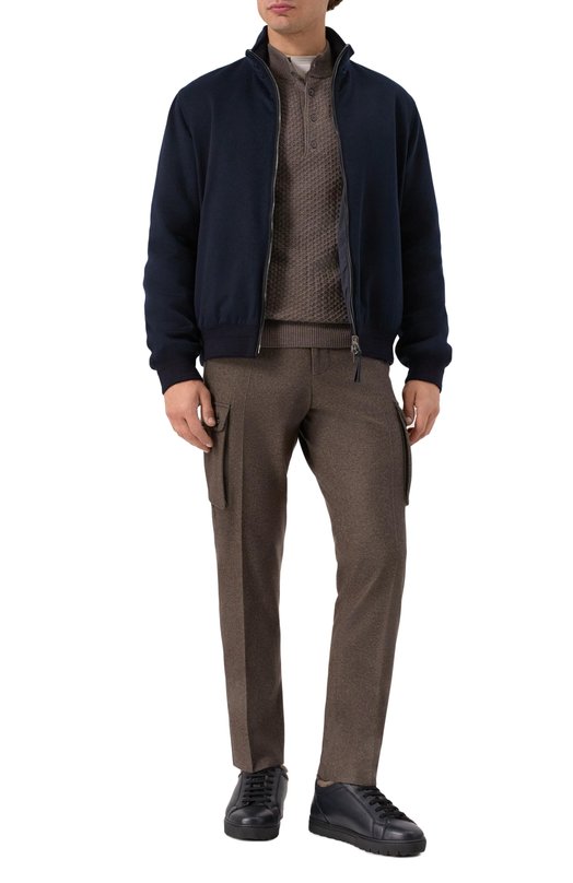 Кожаные кеды Kiton USSA157N0012602 Синий  USSA157N0012602 Фото 2