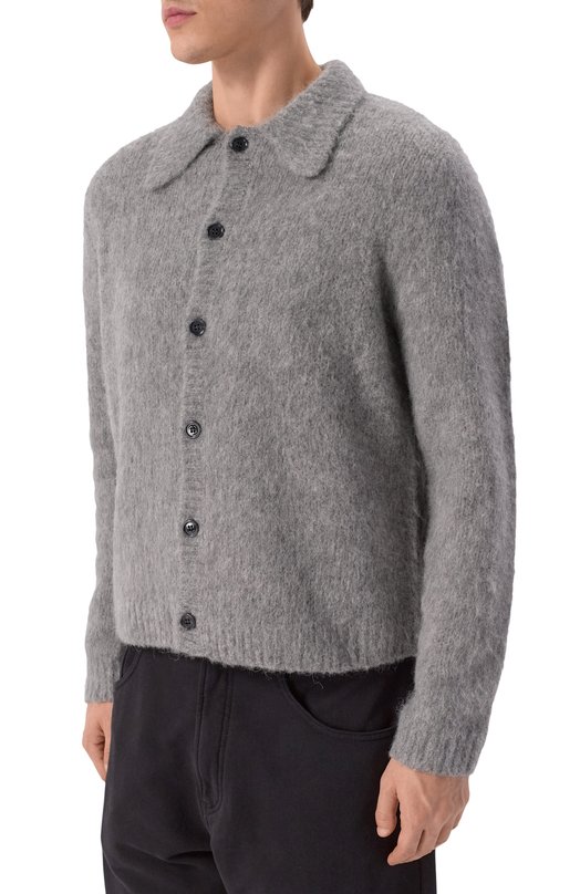 Шерстяной кардиган Dries Van Noten 021225-2709-804 Серый  021225-2709-804 Фото 3