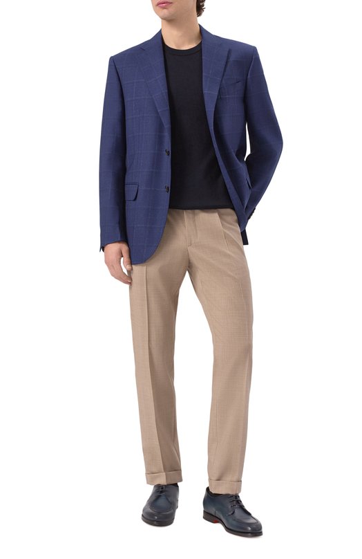 Шерстяной пиджак Corneliani 256008-2516333 Синий  256008-2516333 Фото 2