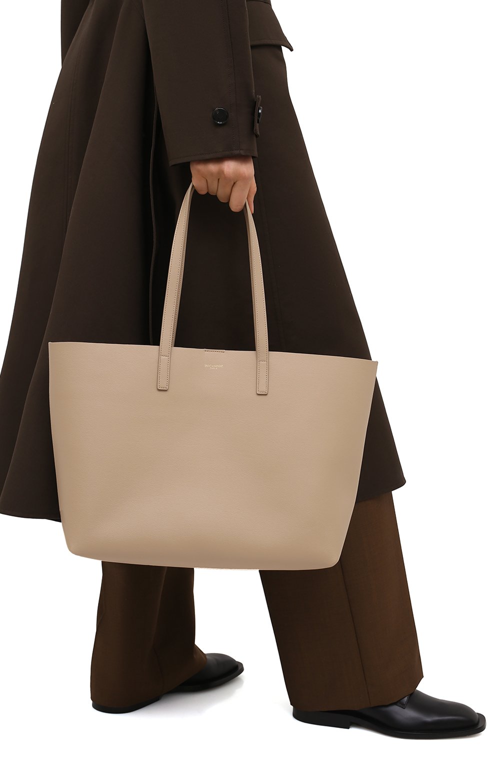 Сумка-тоут shopping large SAINT LAURENT бежевого цвета по цене 192500 руб., арт. 600281/CSV0J, фото 2 Сумка-тоут shopping large SAINT LAURENT, арт. 600281/CSV0J, фото 2