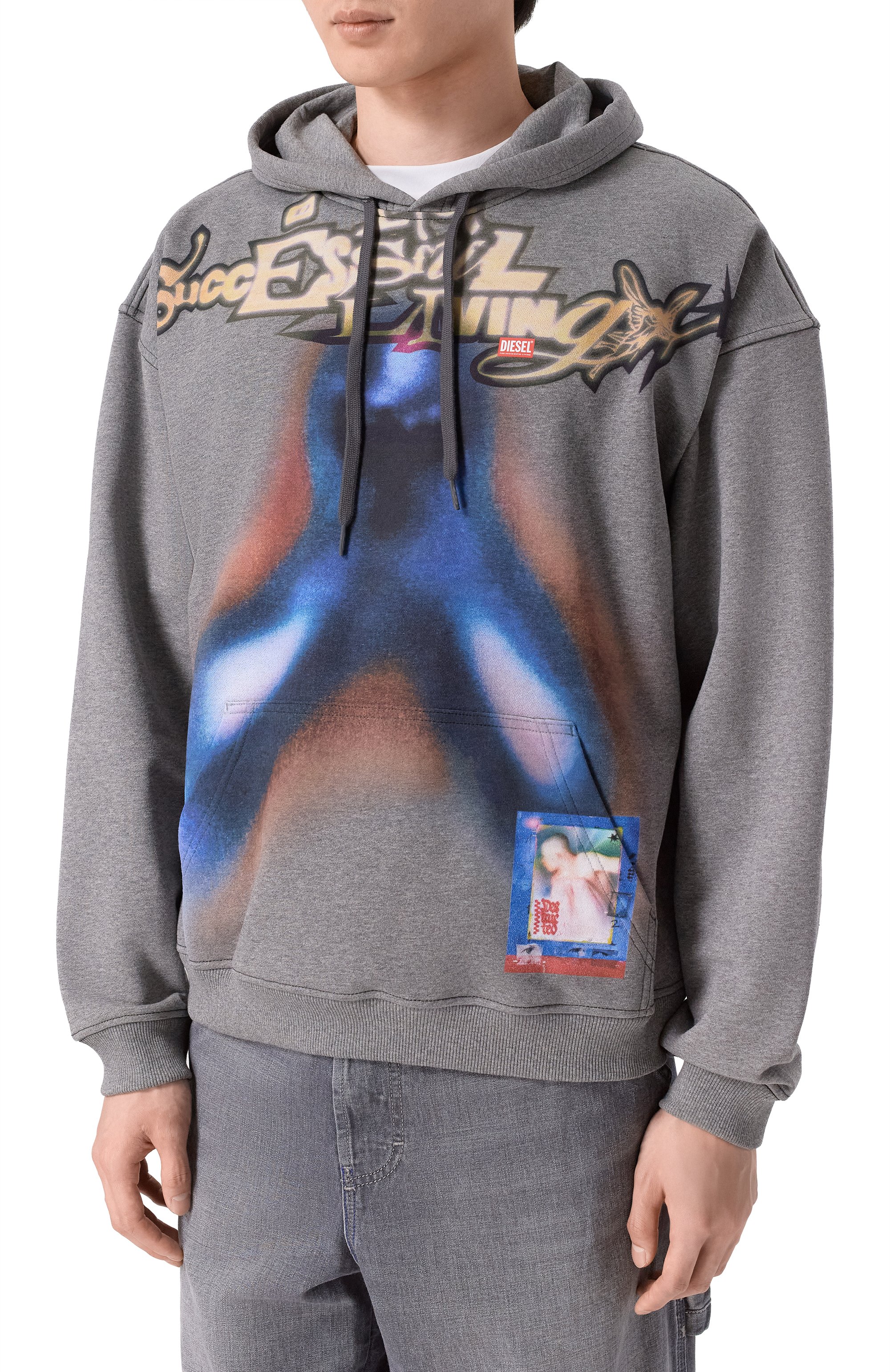 Хлопковое худи DIESEL, арт. A20950/0BMBJ, фото 3