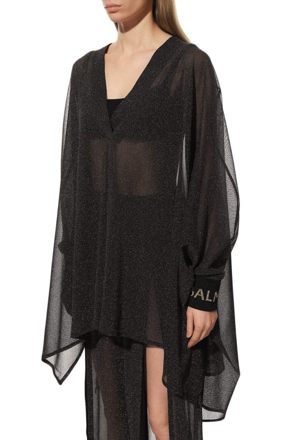 Туника BALMAIN черного цвета по цене 61550 руб., арт. BKA801090, фото 3 Туника BALMAIN, арт. BKA801090, фото 3