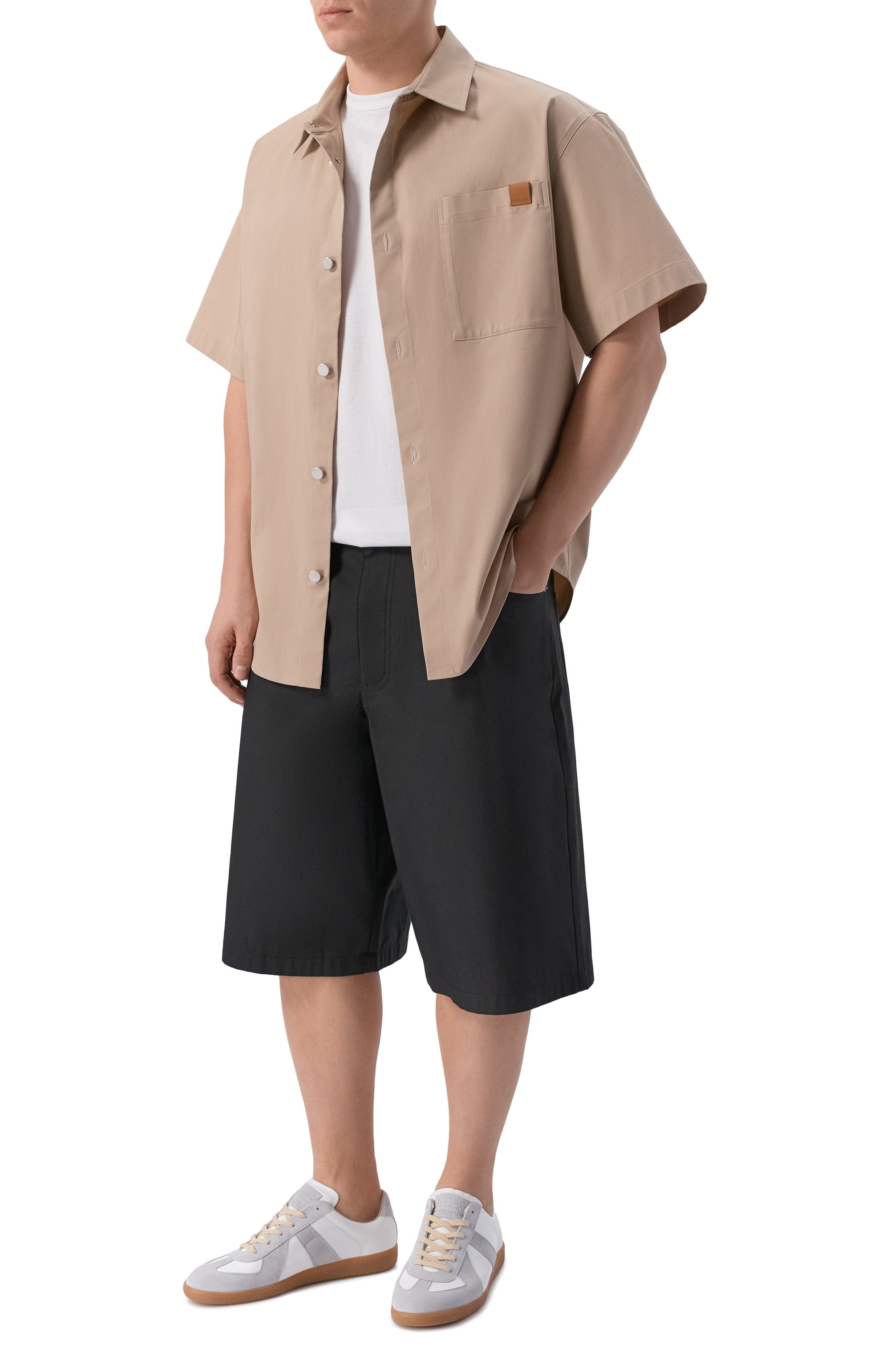 Хлопковые шорты MOSCHINO черного цвета по цене 42450 руб., арт. A0342/0218, фото 2 Хлопковые шорты MOSCHINO, арт. A0342/0218, фото 2