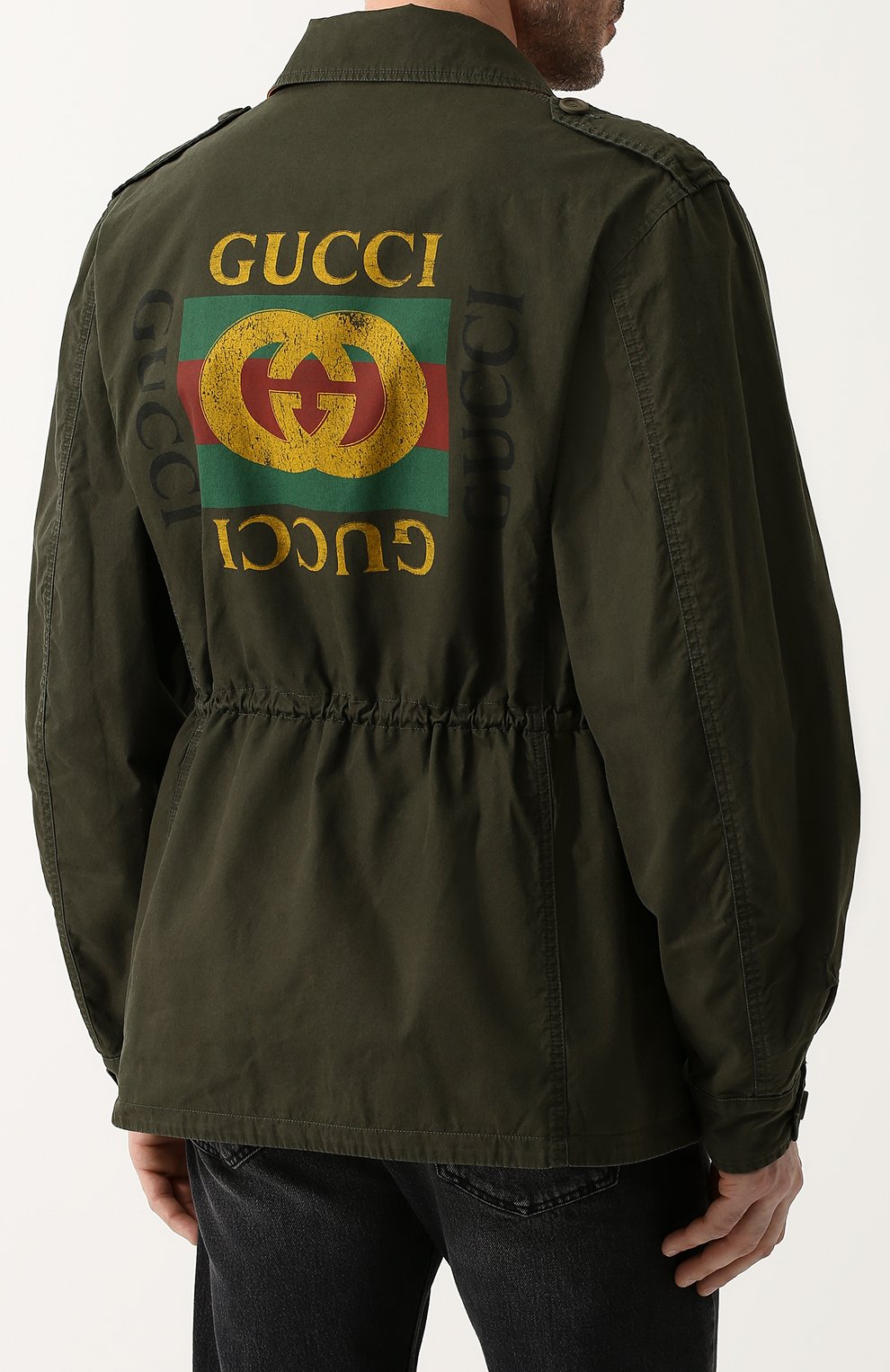 Укороченная хлопковая парка с логотипом бренда GUCCI, арт. 475041/XD714, фото 4