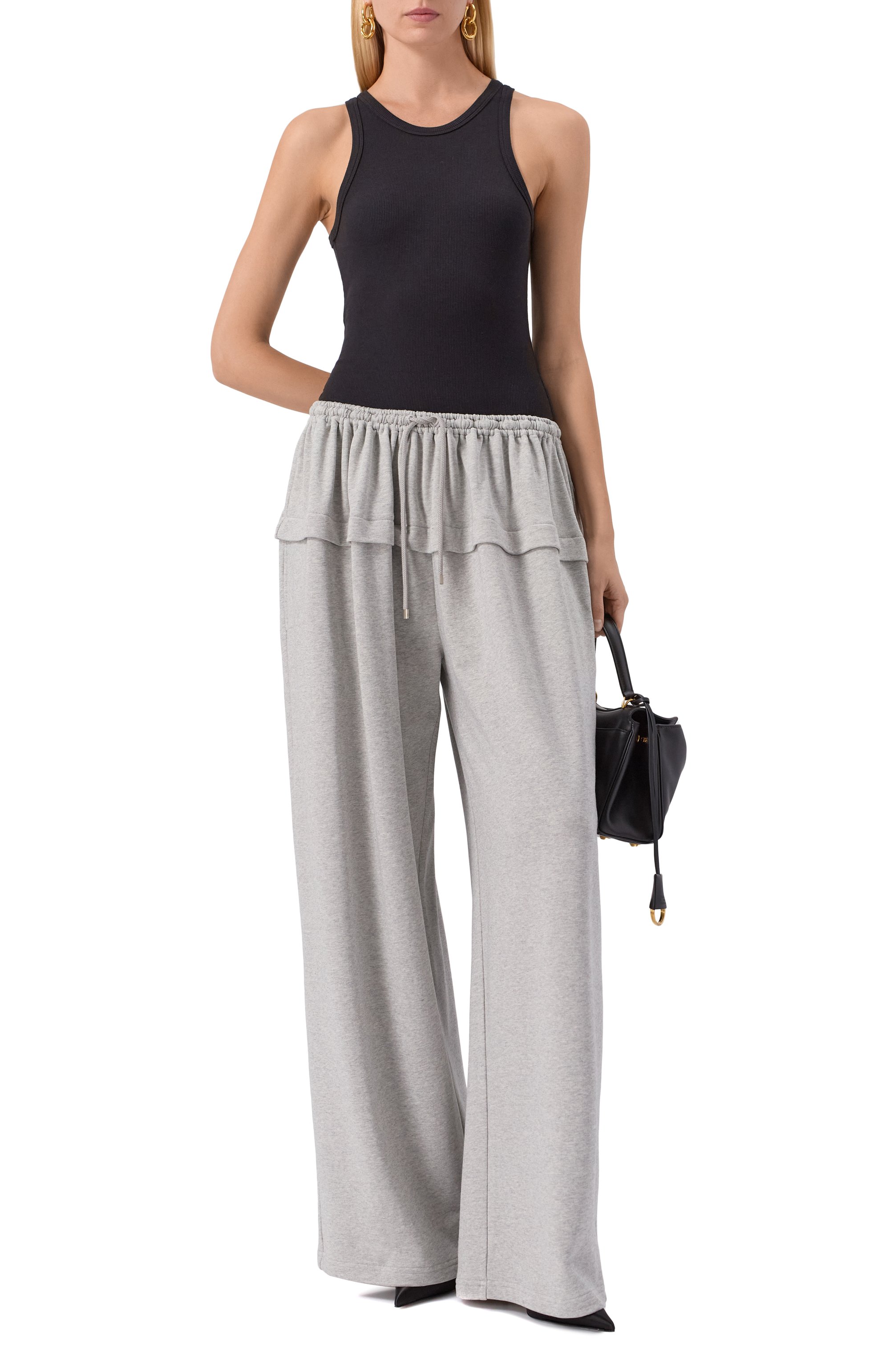 Хлопковые брюки ALAIA, арт. AA9P1230J082B, фото 2