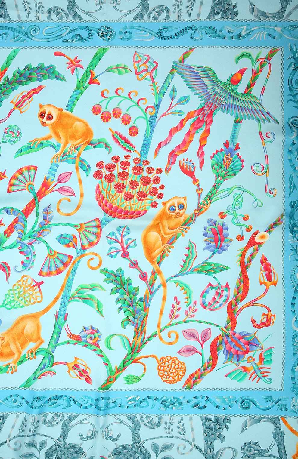 Шелковый платок lemur in blue KIRILL OVCHINNIKOV, арт. 135\Lb, фото 3