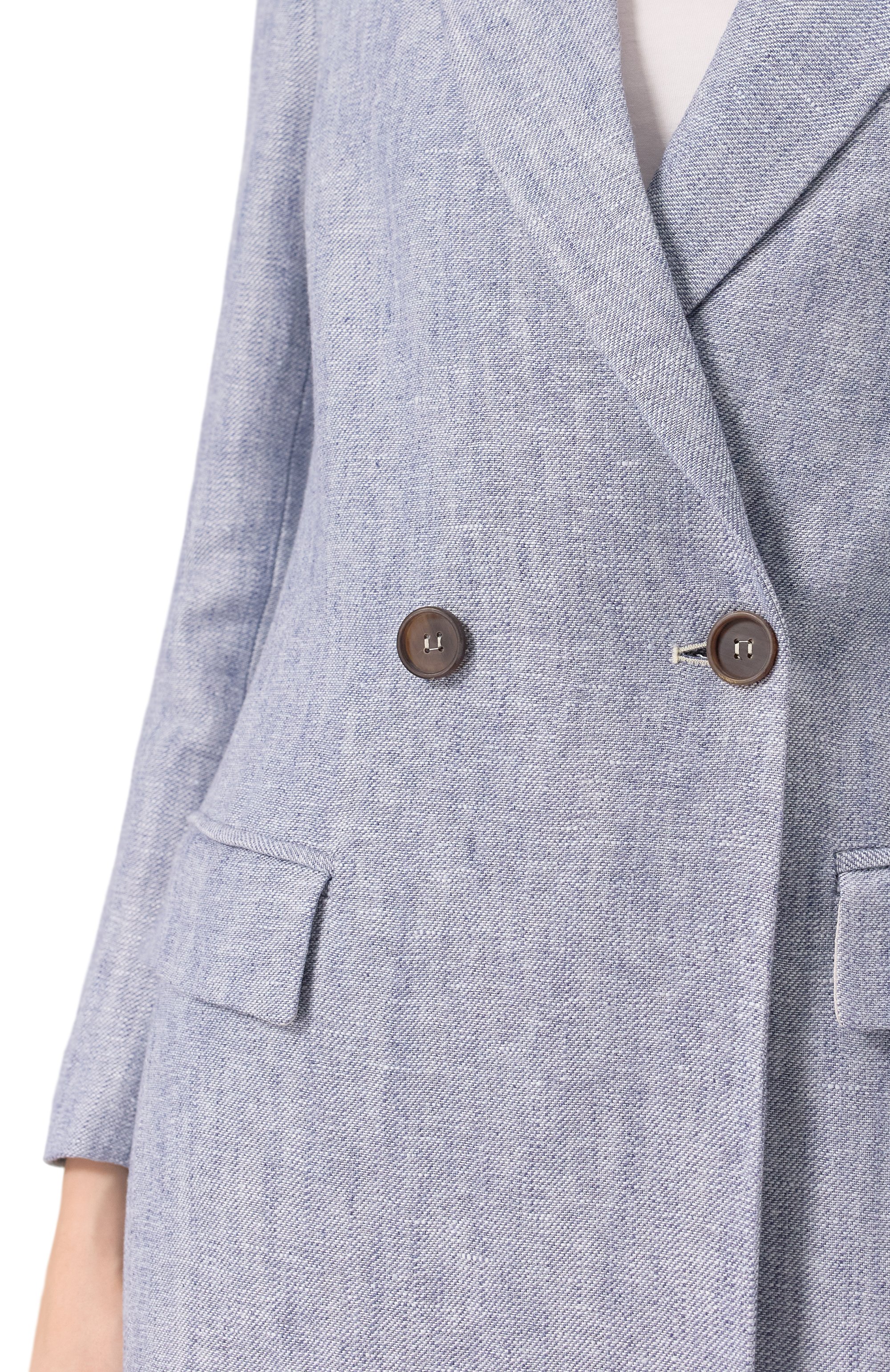 Пальто изо льна и хлопка LORENA ANTONIAZZI голубого цвета по цене 164500 руб., арт. P2504CP22A/4793, фото 5 Пальто изо льна и хлопка LORENA ANTONIAZZI, арт. P2504CP22A/4793, фото 5