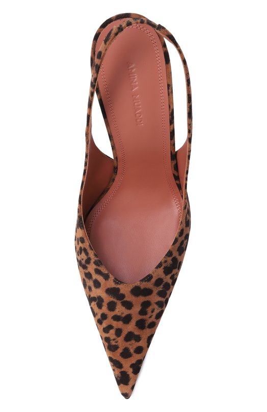 Замшевые туфли Anok Sling 105 Amina Muaddi AN0K SLING 105/SUEDE Леопардовый  AN0K SLING 105/SUEDE Фото 6