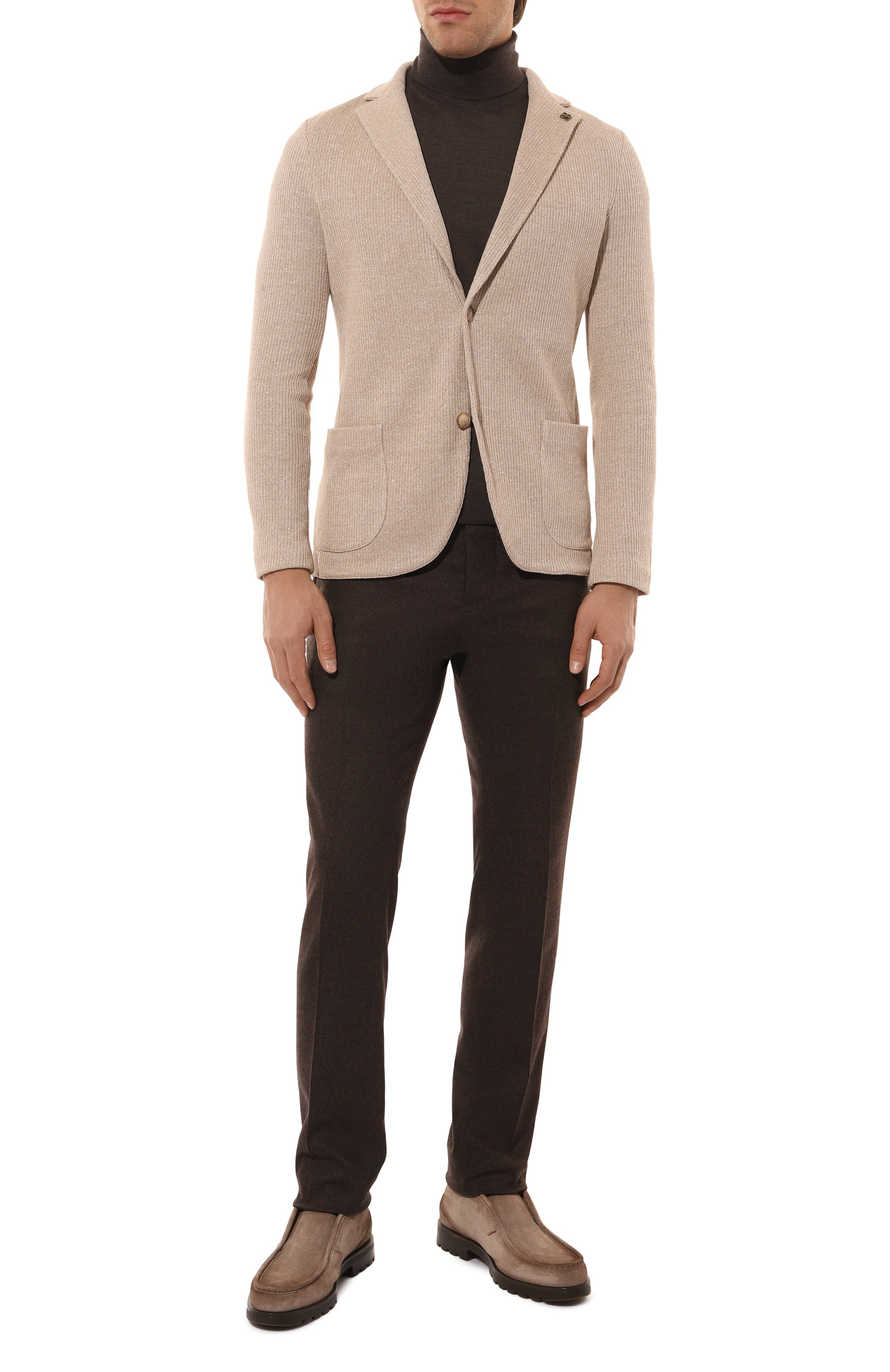 Пиджак изо льна и хлопка GRAN SASSO бежевого цвета по цене 66450 руб., арт. 57156/18652, фото 3 Пиджак изо льна и хлопка GRAN SASSO, арт. 57156/18652, фото 3