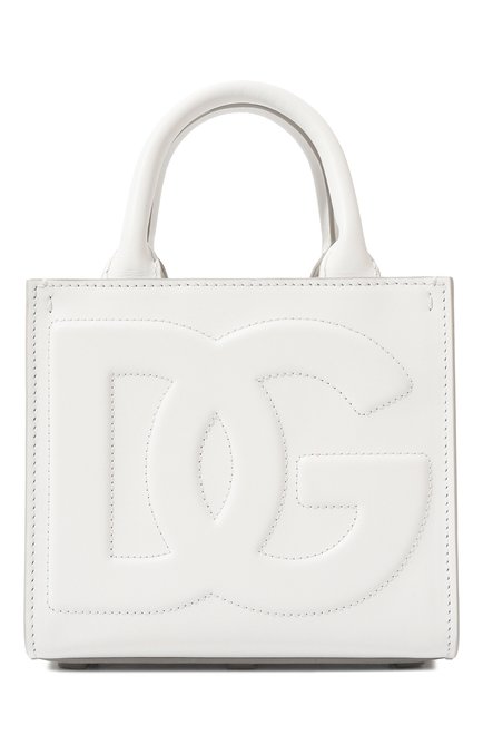 Женский сумка-шопер dg logo mini DOLCE & GABBANA белого цвета по цене 143000 руб., арт. BB9479_BE9479/AW576_1 | Фото 1