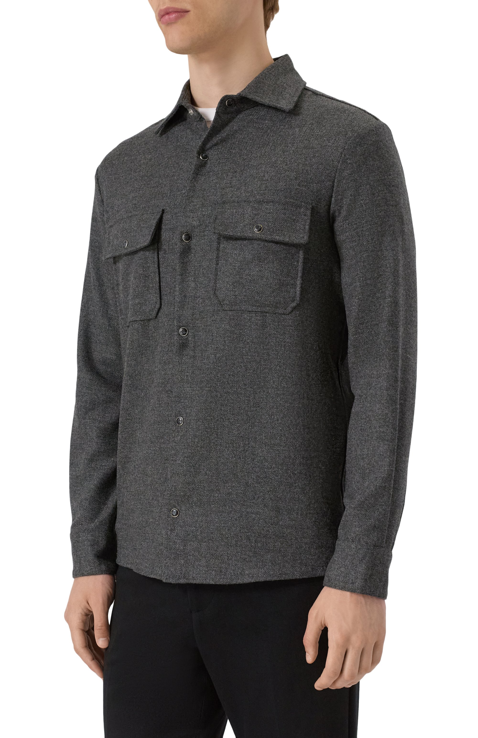 Куртка-рубашка из шерсти и кашемира MARCO PESCAROLO, арт. NEXT/5234, фото 3