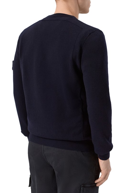 Шерстяной джемпер Stone Island K2S155100001/S00A1 Синий  K2S155100001/S00A1 Фото 4