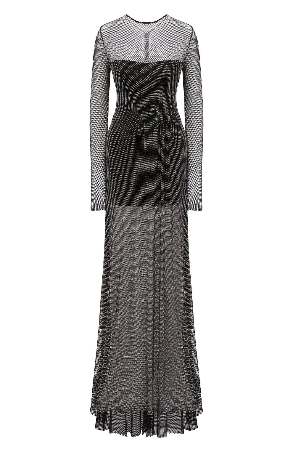 Платье с отделкой стразами YANA DRESS черного цвета по цене 1249000 руб., арт. 1-23/2-388-НС905, фото 1 Платье с отделкой стразами YANA DRESS, арт. 1-23/2-388-НС905, фото 1