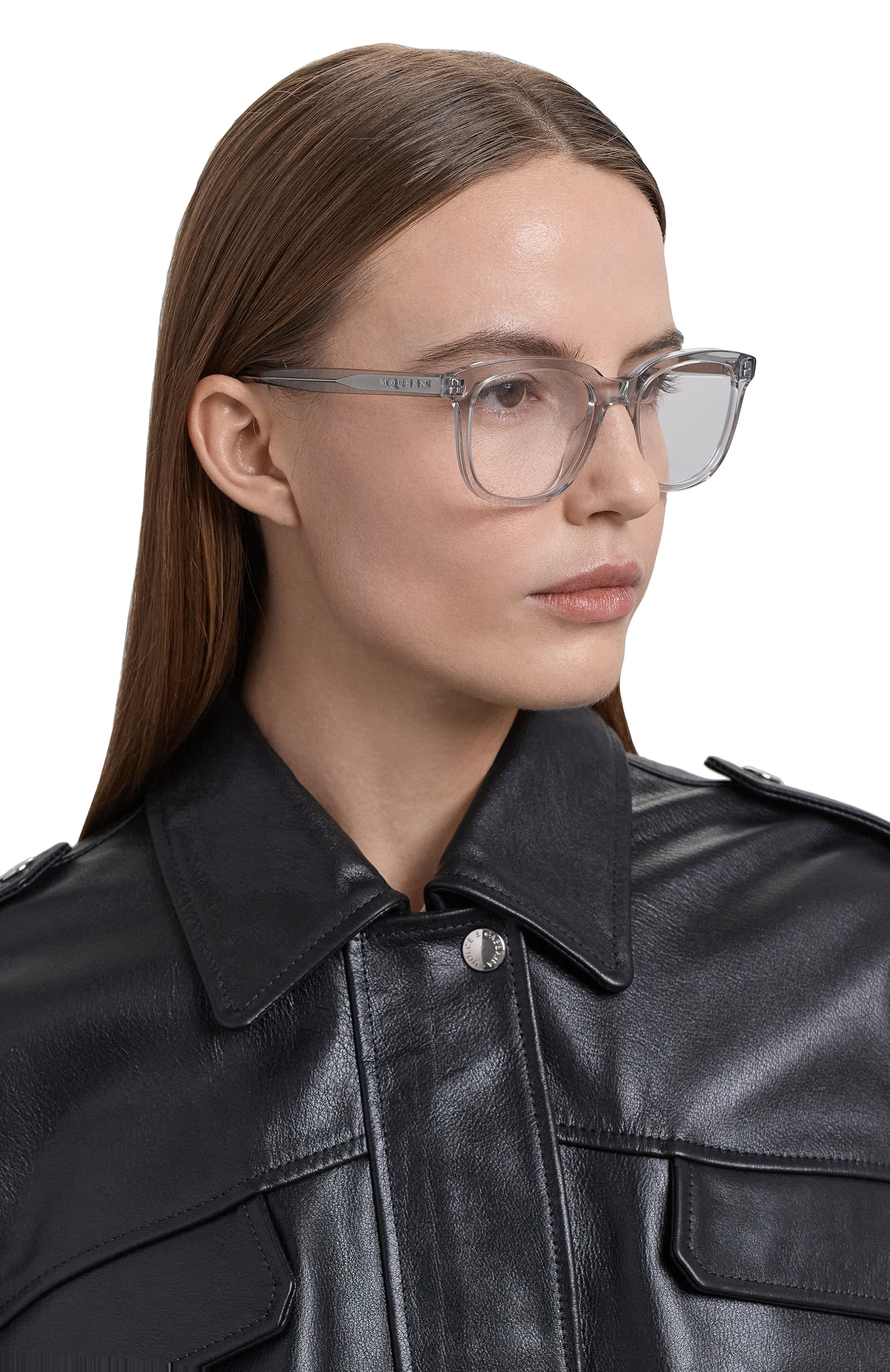 Оправа ALEXANDER MCQUEEN серого цвета по цене 23950 руб., арт. AM0539 006, фото 3 Оправа ALEXANDER MCQUEEN, арт. AM0539 006, фото 3