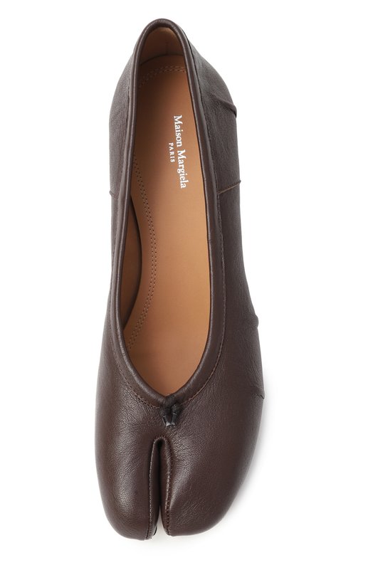 Кожаные туфли Tabi Maison Margiela S58WZ0128/P6378 Коричневый  S58WZ0128/P6378 Фото 6
