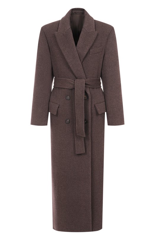 Пальто из шерсти и кашемира Brunello Cucinelli MD5329893 Коричневый MD5329893