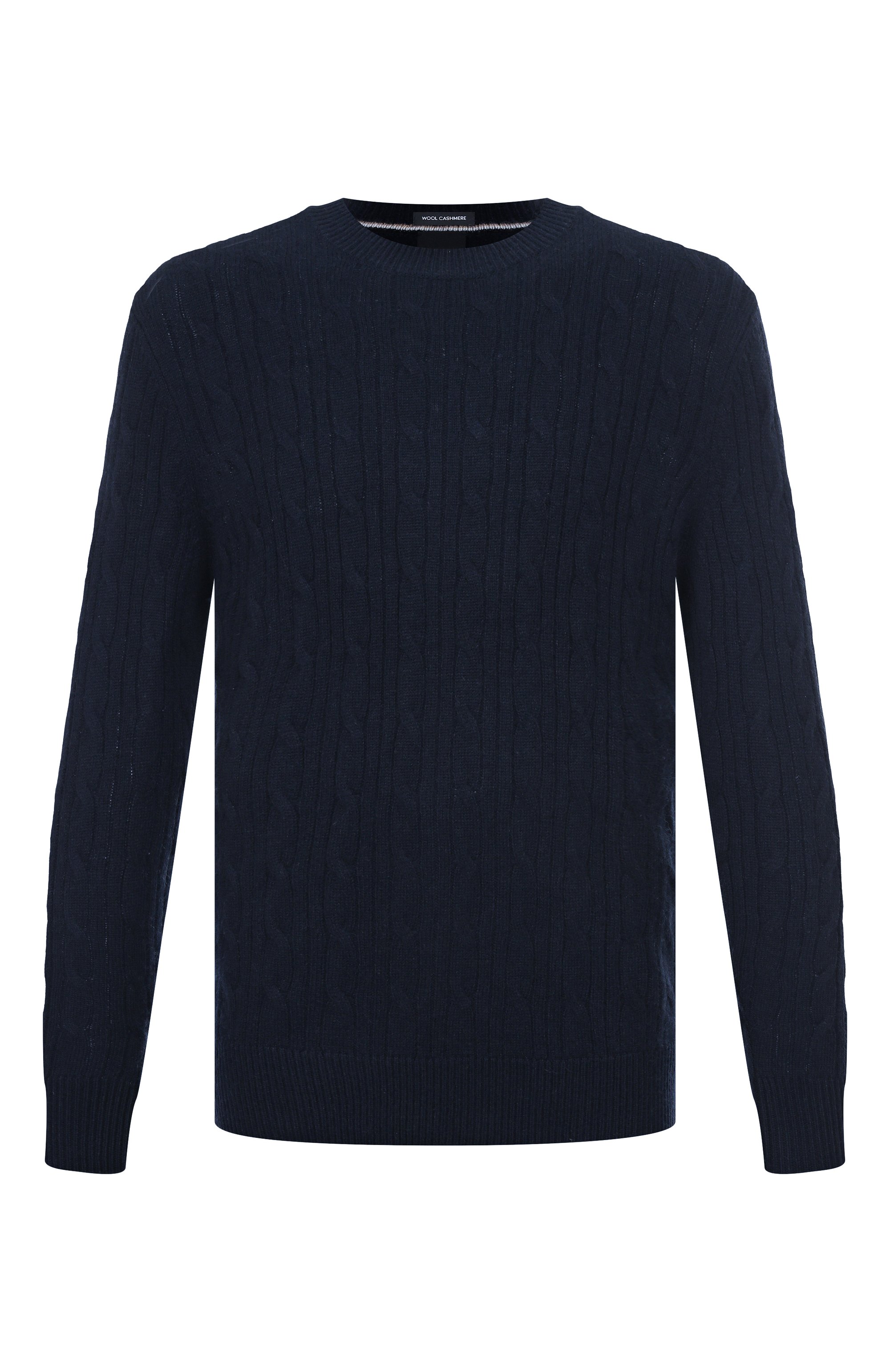 Джемпер из шерсти и кашемира BOSS темно-синего цвета по цене 29950 руб., арт. 50549975, фото 1 Джемпер из шерсти и кашемира BOSS, арт. 50549975, фото 1