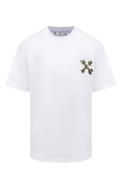 Женская хлопковая футболка OFF-WHITE, арт. 0WAA049E20JER0100155