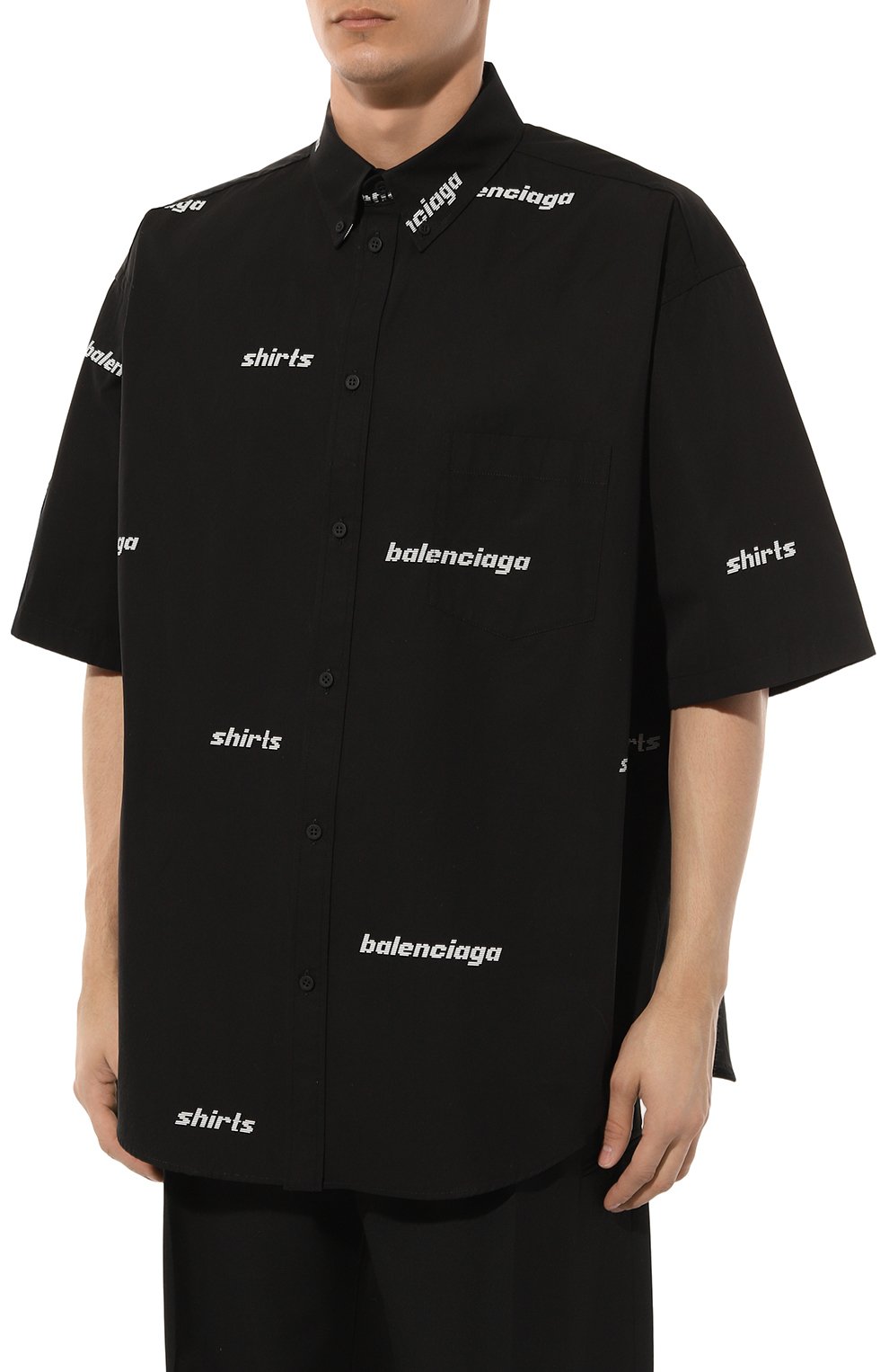 Хлопковая рубашка BALENCIAGA, арт. 681702/T0L65, фото 3