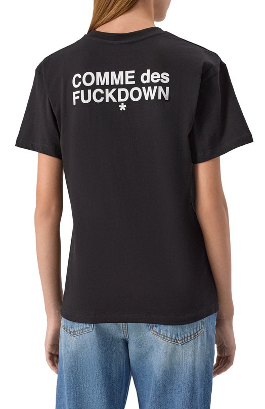 Хлопковая футболка Comme des Fuckdown CFABW01221 Чёрный  CFABW01221 Фото 4
