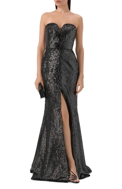Женское платье с отделкой пайетками ELIE SAAB, арт. D0797NP25/PA008