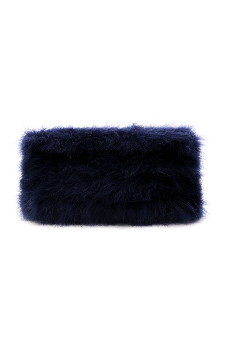 Женский клатч DRIES VAN NOTEN синего цвета, арт. 212-011512-800 | Фото 1 (Женское Кросс-КТ: Клатч-клатчи, Вечерняя сумка; Материал: Текстиль; Размер: medium)