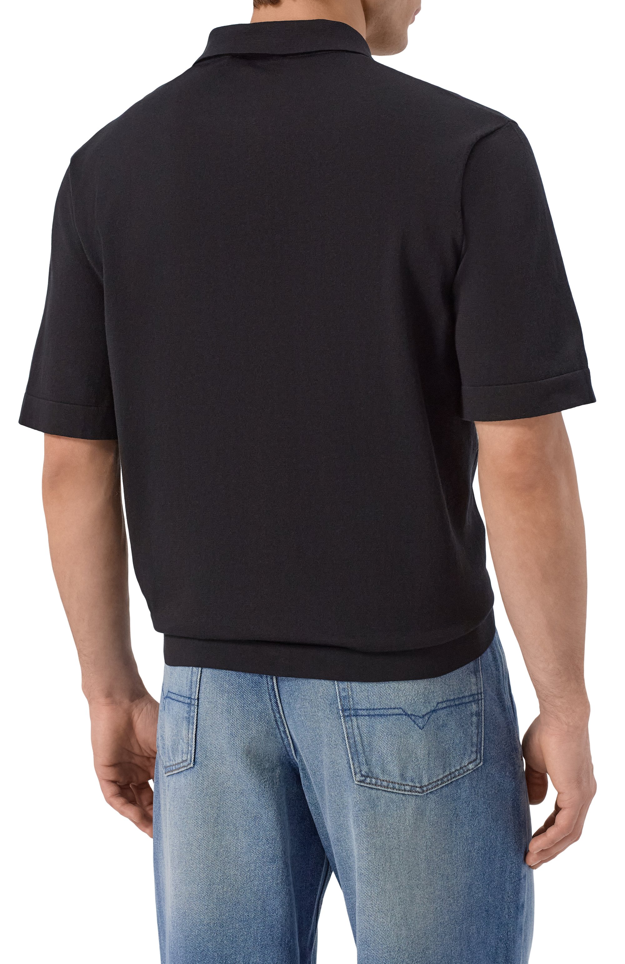 Поло из шелка и хлопка BALMAIN, арт. GH1GB044/KJ53, фото 4