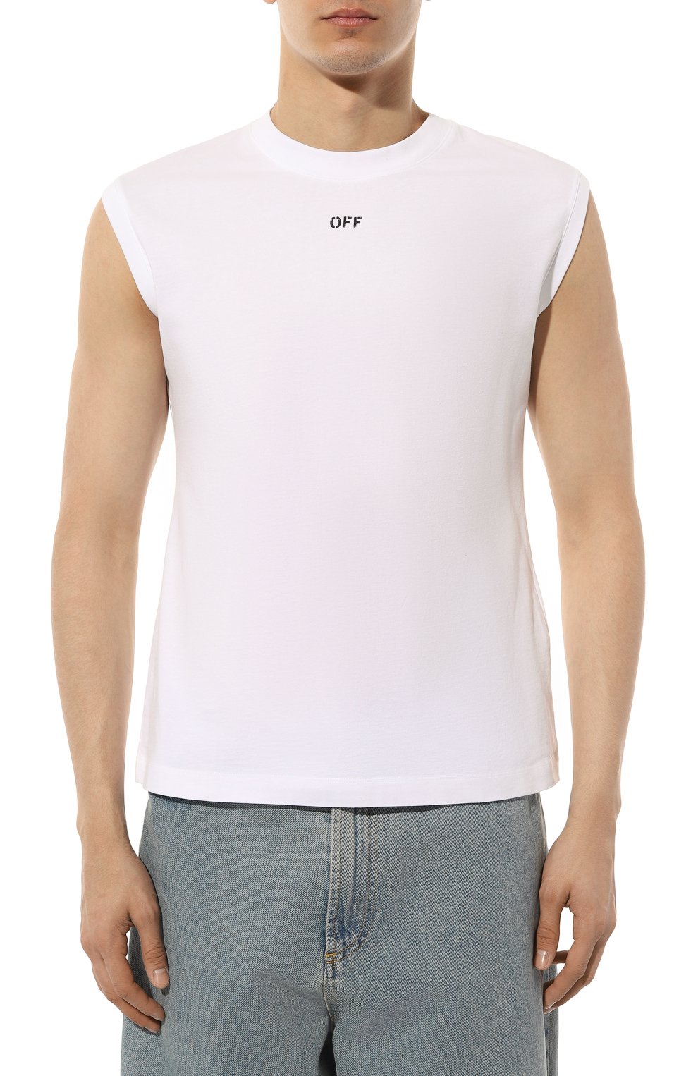 Хлопковая майка OFF-WHITE, арт. 0MAC027C99JER001, фото 3