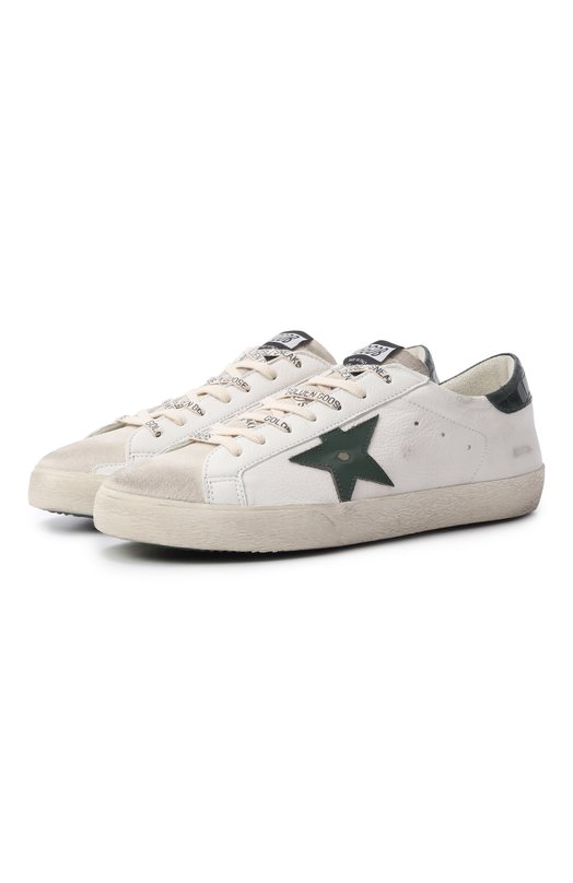 Кожаные кеды Super-Star Golden Goose Deluxe Brand GMF00101.F008113 Белый GMF00101.F008113