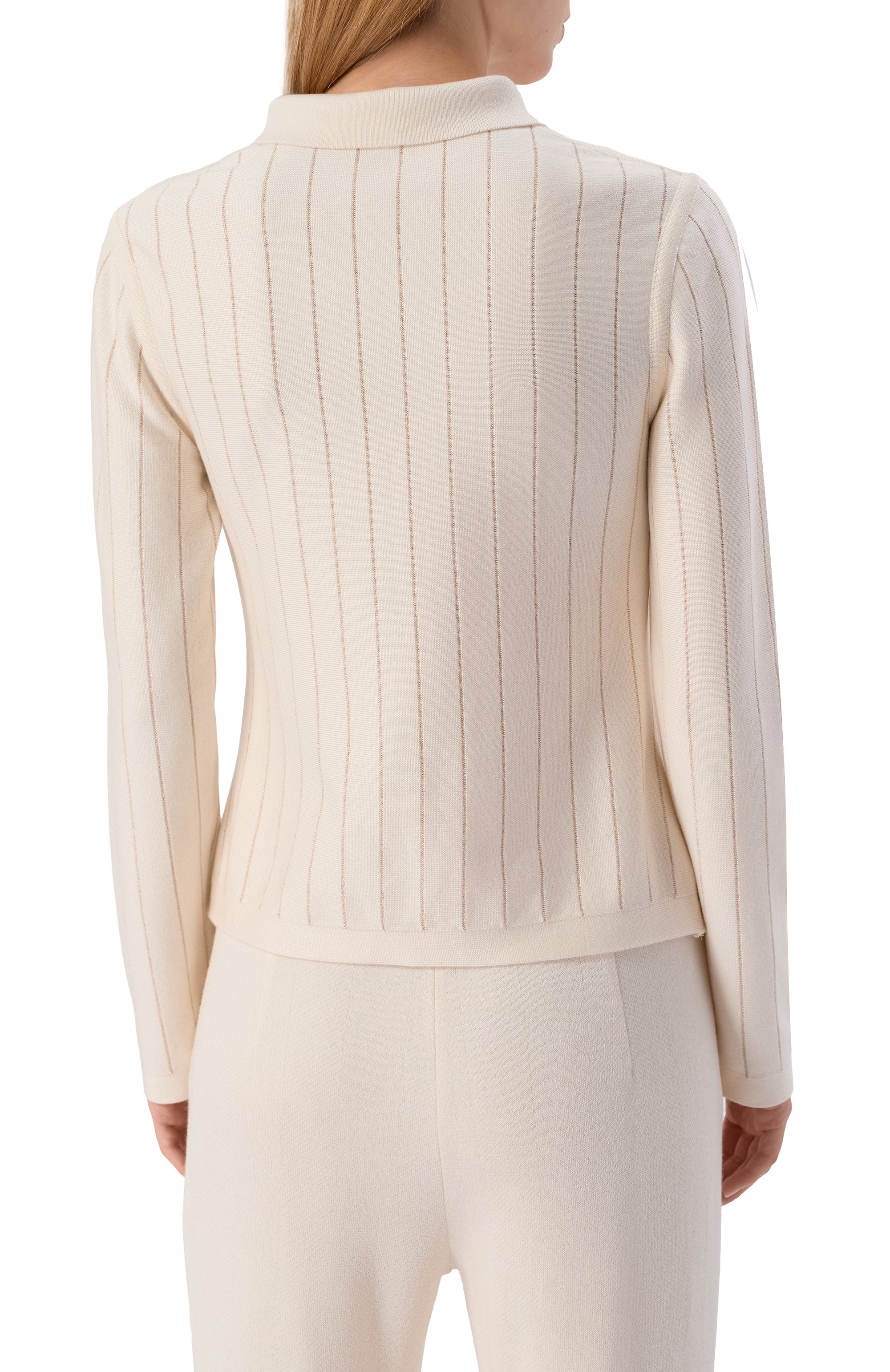 Пуловер из шелка и кашемира FREEAGE кремового цвета по цене 78980 руб., арт. W26.JM164.6039.101, фото 4 Пуловер из шелка и кашемира FREEAGE, арт. W26.JM164.6039.101, фото 4